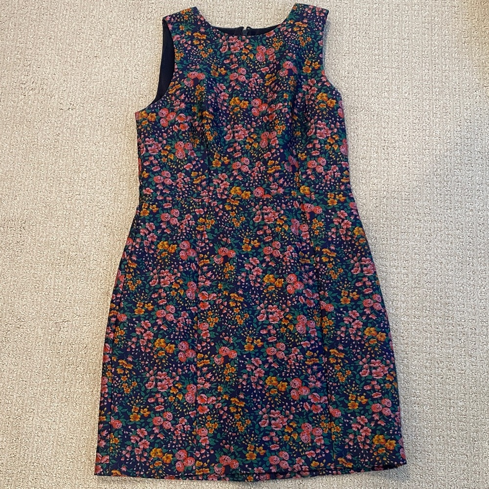 J. Crew Multicolor Floral Midi Dress